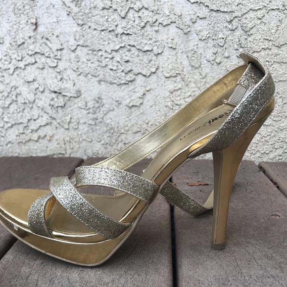 Gold Sparkly Heels - Picture 3 of 4